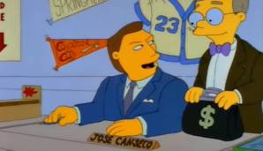 Mr. Burns schickte also seinen Lakaien Smithers los, um mit viel Geld Amerikas Topspieler zu verpflichten. Erster Ansprechpartner war Jose Canseco, der MVP von 1988.