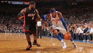 2012 gelang den Heat zwar kein Sweep, dennoch wird die Serie gegen die Knicks hier aufgeführt: Beim 4-1 kassierte LeBron zum bisher letzten Mal (!) eine Niederlage in der ersten Runde.