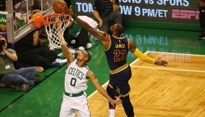 LeBron James verzeichnete drei Blocks gegen die Boston Celtics