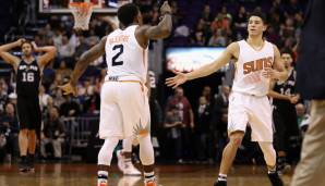 Platz 9: Phoenix Suns – Eric Bledsoe (21,1 Punkte, 4,8 Rebounds, 6,3 Assists) und Devin Booker (22,1 Punkte, 3,2 Rebounds, 3,4 Assists)