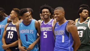 Cheeeeeeese! Die NBA bat zum traditionellen Fotoshooting mit den Rookies im Madison Square Garden. Das ist dabei herausgekommen...