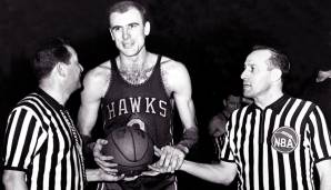 Platz 7: Bob Pettit (1954/55 für die Hawks). PER: 24,4