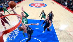 Das beste Spiel von Daniel Theis (Boston Celtics) - 19 Punkte (8/10 FG), 7 Rebounds, 2 Blocks gegen die Detroit Pistons. GameScore: 20,3 (Platz 49).