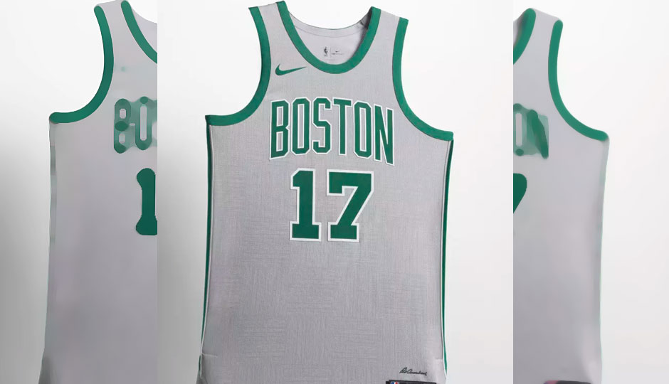 Boston Celtics - Wer genau hinschaut, wird sehen, dass im Design das alte Parkett des Boston Garden unter Coach Red Auerbach angedeutet wird