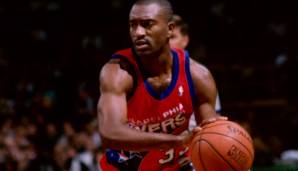 Platz 30: HERSEY HAWKINS (1988-2001) - 1.622 Steals in 983 Spielen - Sixers, Hornets, Sonics, Bulls.