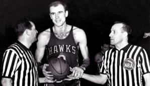 Atlanta Hawks: Bob Pettit, 1954/55: 20,4 Punkte, 13,8 Rebounds, 3,2 Assists – Rookie of the Year, dazu All-Star und All-NBA First Team.
