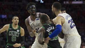 Joel Embiid verbuchte gegen die Boston Celtics ein Double-Double