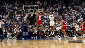 Platz 7: Kenny Smith (Houston Rockets) - 7/11 Dreier in Spiel 1 der Finals von 1995 gegen die Orlando Magic.