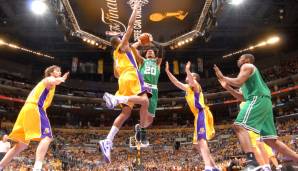 Platz 5: Ray Allen (Boston Celtics) - 7/9 Dreier in Spiel 6 der Finals 2008 gegen die Los Angeles Lakers.