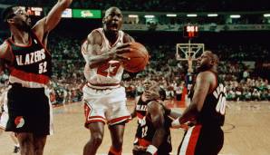 Platz 17: Michael Jordan (Chicago Bulls) - 6/10 Dreier in Spiel 1 der Finals 1992 gegen die Portland Trail Blazers.