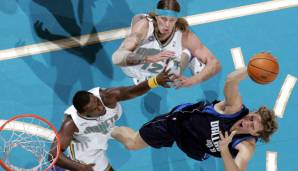 2005 - zum ersten Mal im All-NBA First Team: Nach einer herausragenden Saison wird Dirk als erster Europäer der Geschichte ins All-NBA First Team gewählt. Nebenbei: Wer hätte Chris Andersen im Hornets-Dress erkannt?