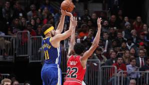 Platz 1: Klay Thompson (Golden State Warriors): 14 verwandelte Dreier (bei 24 Versuchen) am 29. Oktober bei den Chicago Bulls.