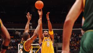 Platz 6: Kobe Bryant (Los Angeles Lakers) - 9 Dreier (12/18) am 7. Januar 2003 gegen die Seattle SuperSonics.