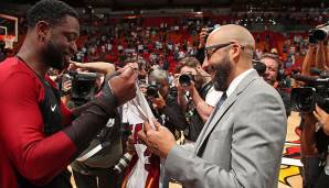 Auch David Fizdale, der aktuelle Head Coach der New York Knicks, bekam als langjähriger Wegbegleiter als Assistant Coach in Miami ein Geschenk überreicht.