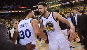 Geht es nach Teambesitzer Joe Lacob bleiben Stephen Curry und Klay Thompson "für immer" bei den Warriors.