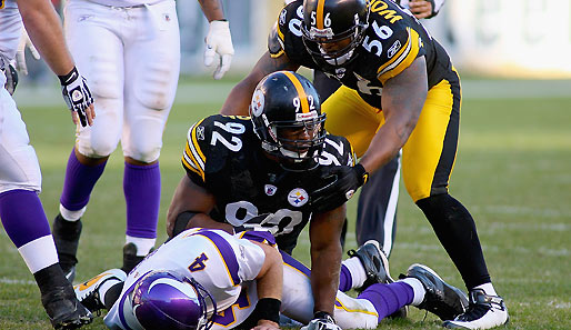 Steelers-Linebacker James Harrison ist auch wegen seiner harten Hits ein Star in der NFL
