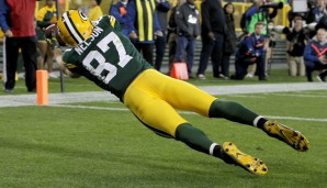 Packers-Receiver Jordy Nelson fängt den ersten Touchdown des Spiels