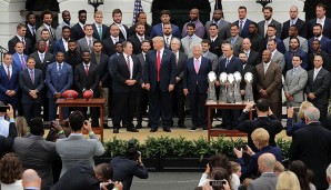 Am Mittwoch war es endlich so weit - die New England Patriots haben das Weiße Haus besucht!