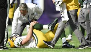 Aaron Rodgers hat sich im Spiel gegen die Minnesota Vikings an der Schulter verletzt