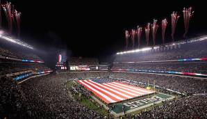 Lincoln Financial Field präsentierte sich in sehenswertem, patriotischen Gewand zum NFC Championship Game Eagles - Vikings.