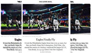 "Eagles finally fly" - die "New York Times" nimmt ebenfalls Bezug auf die lange Durststrecke der Franchise