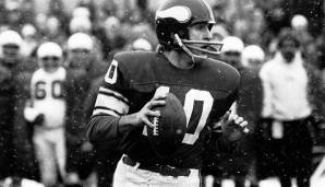 11.: Fran Tarkenton (1961-1978) - 342 Touchdown-Pässe (Vikings, Giants).