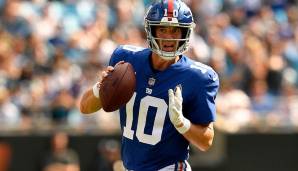 Eli Manning, Giants (@Falcons): Manning steht für sein Spiel schwer in der Kritik. Gegen die Falcons könnte es endlich eine Wiedergutmachung geben. Atlanta kann den Pass nicht verteidigen.