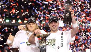 Nach der Saison 2010 gewann Aaron Rodgers (r.) mit den Packers erstmals den Super Bowl.