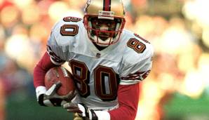 80: Jerry Rice (1985-2004): San Francisco 49ers, Oakland Raiders, Seattle Seahawks. Honorable Mentions: Steve Largent, James Lofton, Cris Carter, Isaac Bruce, Rod Smith, Andre Johnson.