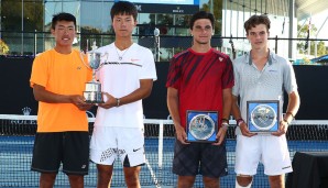Den Sieg im Junioren-Doppel holten sich Yu Hsiou Hsu (Taiwan) und Lingxi Zhao (China) im Endspiel gegen Duarte Vale (Portugal) und Finn Reynolds (Neuseeland) mit 6:7 (8), 6:4, 10:5.