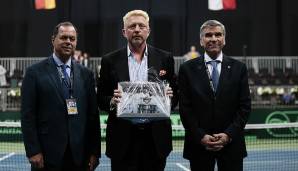 2016 wurde Boris Becker für seine Verdienste im Davis Cup vom DTB ausgezeichnet. Etwas mehr als ein Jahr später ist er nun "Head of Men Tennis". Für die Relegation in Portugal haben dennoch die besten Spieler abgesagt