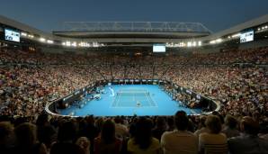 Platz 12: Rod Laver Arena, Melbourne, Australian Open, Outdoor (Dach), Hartplatz, Kapazität: 14.820