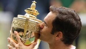 Platz 1, Roger Federer (Schweiz) - Matches: 57, Siege: 52, Siegquote: 91,2 Prozent