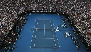 Das Stadion der Australian Open aus der Vogelperspektive