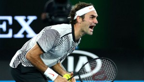 Roger Federer bejubelt den Australian-Open-Titel