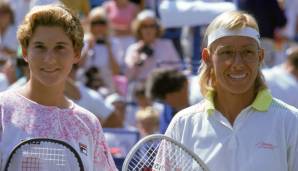 Monica Seles und Martina Navratilova, US-Open-Finale 1991
