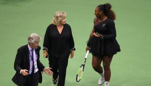 Serena Williams beschwerte sich im Finale mehrfach über die Verwarnungen durch Umpire Carlos Ramos.