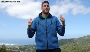 Daumen hoch - Juan Martin del Potro will in Portugal zum dritten Mal triumphieren