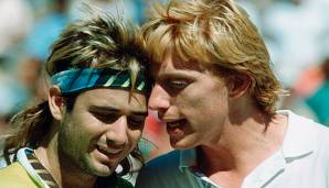 Andre Agassi und Boris Becker lieferten sich auf dem Feld zahlreiche Schlachten.