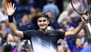 Roger Federer - Jubel mit entschuldigender Geste