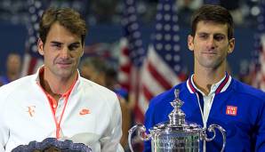 2015 in Cincinnati und in New York im Finale: Roger Federer und Novak Djokovic