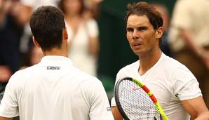 Novak Djokovic und Rafael Nadal sind sich zuletzt in Wimbledon begegnet