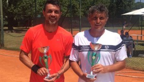 Paolo Maldini (li) hat vor sechs Jahren mit dem Tennisspielen begonnen