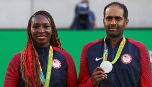 Venus Williams und Rajeev Ram - Silbermedaillen-Gewinner 2016 in Rio