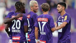FK Austria Wien jubelt über den Gegner in der Europa League Qualifikation