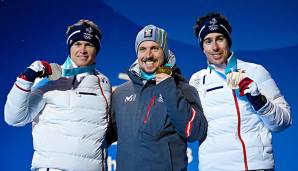 Die Medaillen-Gewinner der Alpinen Kombination der Olympischen Spiele 2018