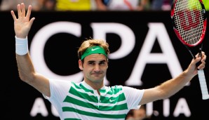 Ab und an muss sich auch Roger Federer für sein Glück entschuldigen