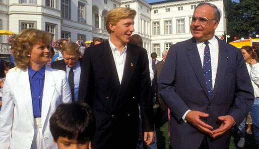 Becker mit Hannelore und Helmut Kohl