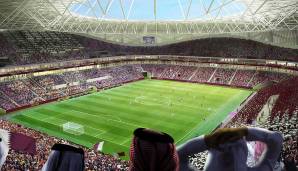 Das Al-Thumama-Stadium beherbergt ebenfalls 40.000 Plätze und fällt vor allem durch seine Wellenform im Innenraum und der Dachkonstruktion ins Auge