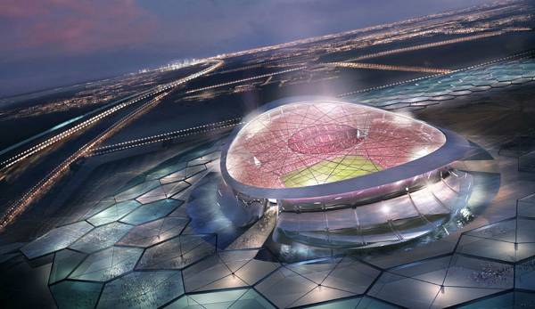 86.250 Menschen sollen im komplett von Wasser umgebenen Lusail Stadion das Eröffnungs- und Finalspiel verfolgen können. Die größte der acht WM-Arenen steht in Al Dayyan